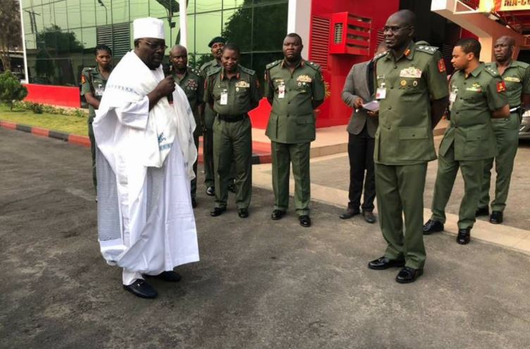 PHOTOS: De-Damak Visits Buratai, Donates 'War Jeeps' To Nigerian Army